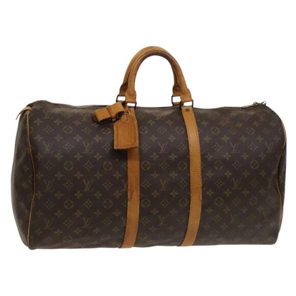 LOUIS VUITTON Monogram Keepall 55 Boston Bag M41424 LV Auth 128315 - Picture 1 of 16